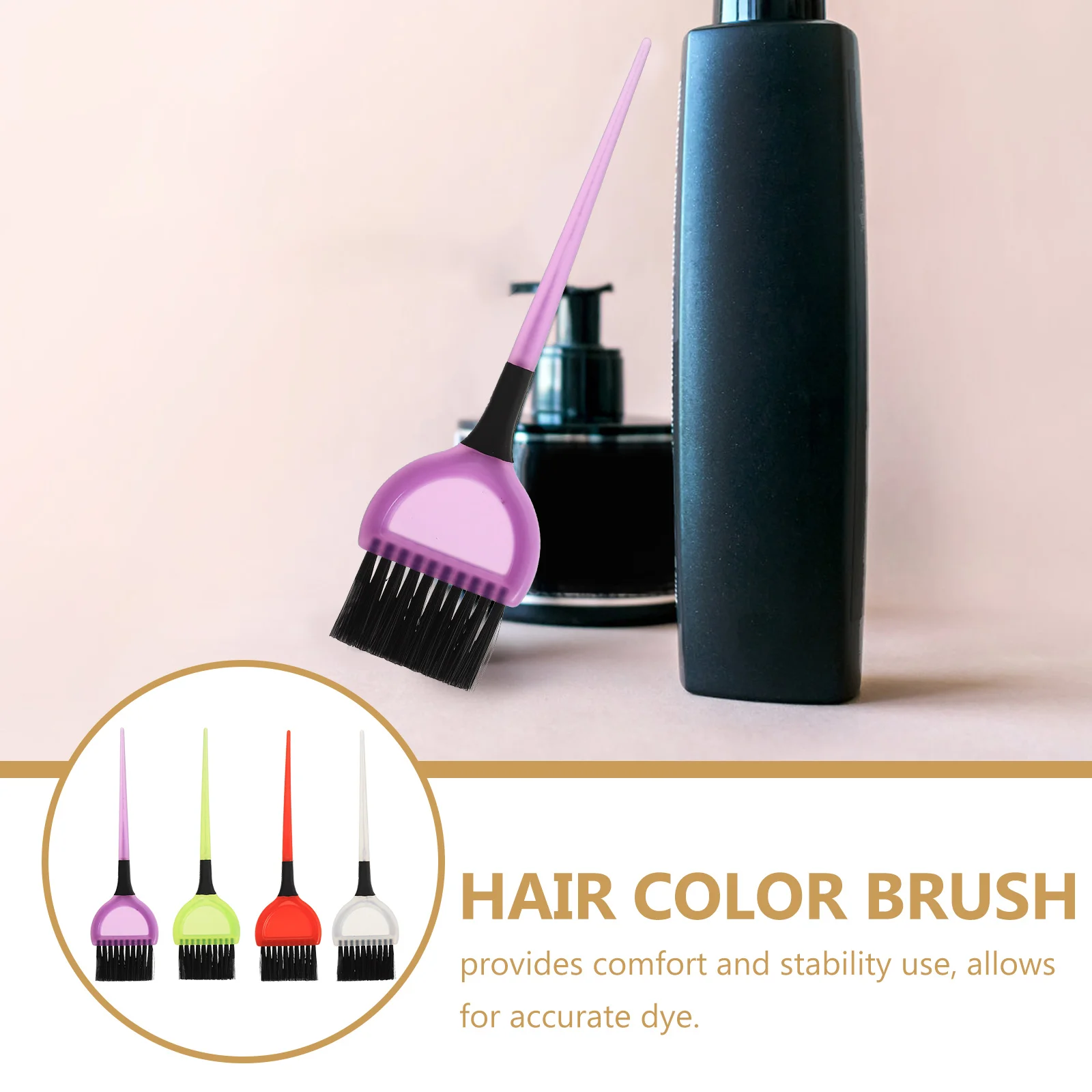 

4 Pcs Oil Brush Hair Dye Comb Tools Kit Stylist Professional Salon Supplies Tint Highlighting Beard Color Household