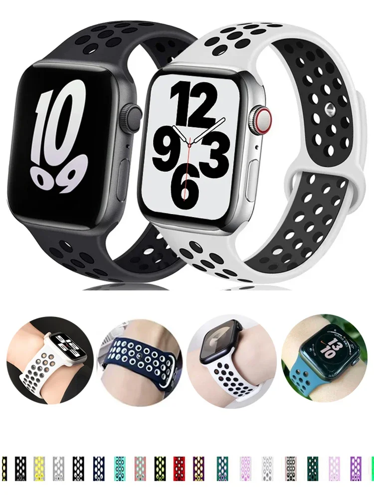 Силиконовые спортивные ремешки для Apple Watch 10 Band 46 мм 42 мм 45 мм 44 мм Ultra 49 мм 40 41 мм Браслет Pride iWatch Series 8 7 6 4 5 9 SE