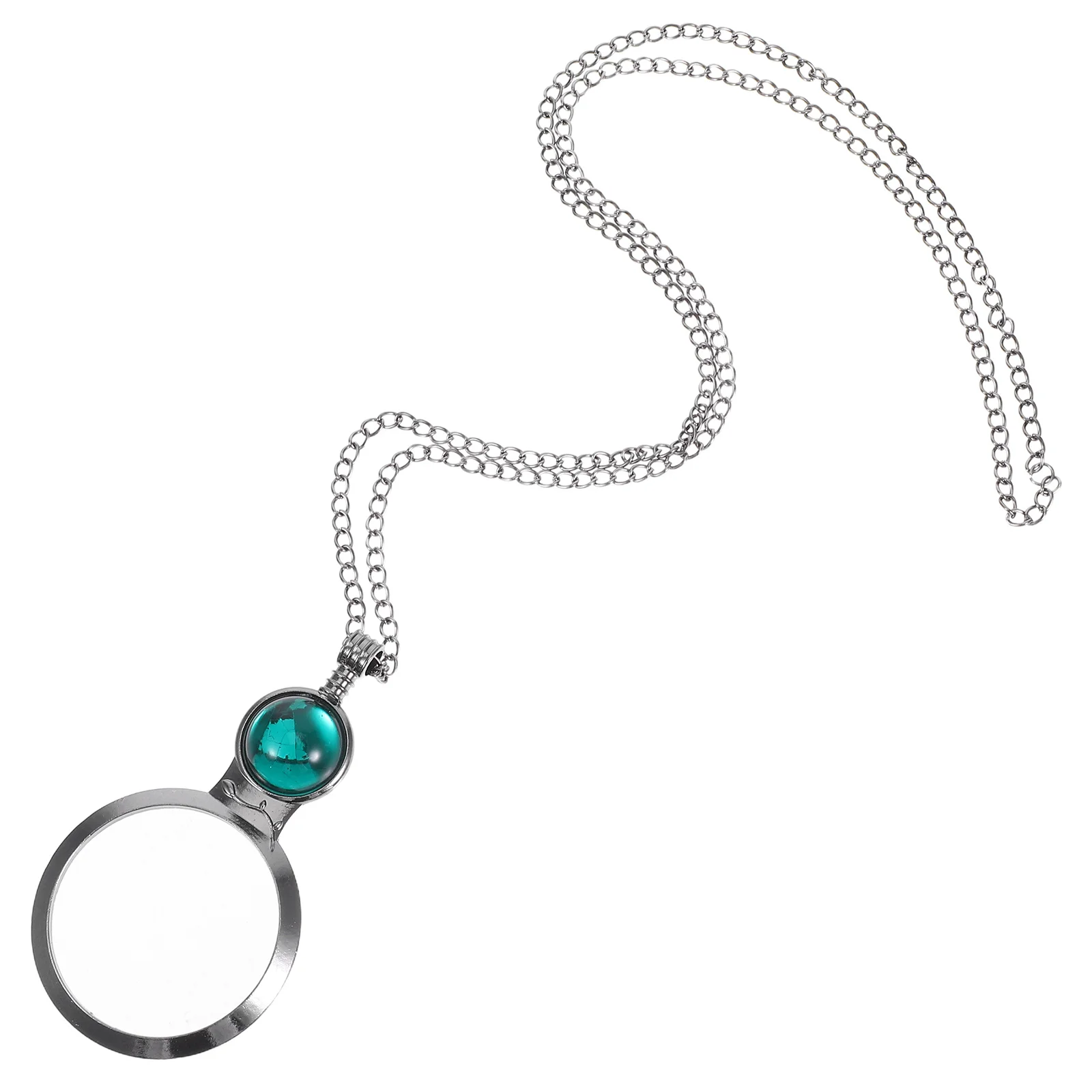 

8x Magnifier Necklace Pendant Vintage Style Reading Loupe for Books Newspapers Crafts Jewelry Lightweight Portable Accessory