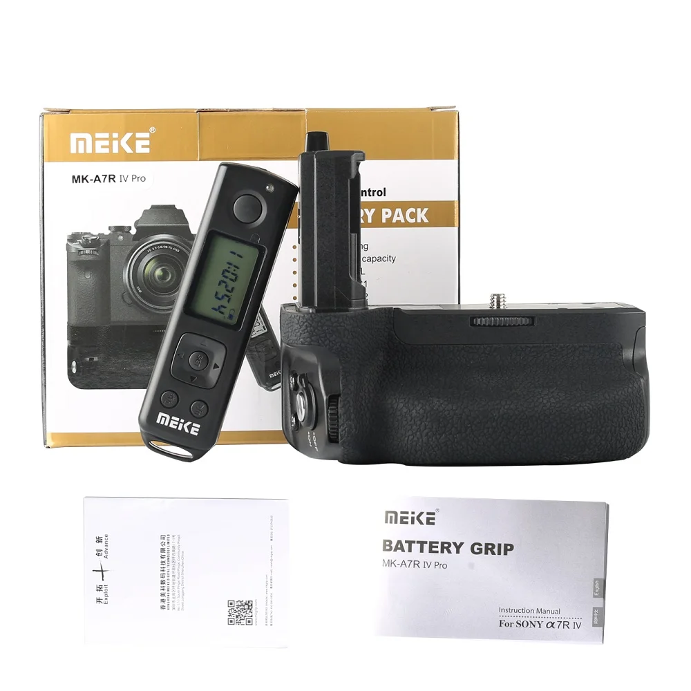 Meike MK-A7R IV Pro قبضة بطارية عمودية لكاميرا Sony A7RIV A7IV A9II A7SIII A1 مثل VG-C4EM مع جهاز تحكم عن بعد 2.4 جيجا هرتز
