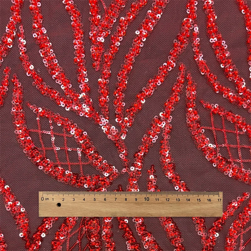 2 Jardas/lote 130cm Tecido de  - Embroidery Red avaliação e preço