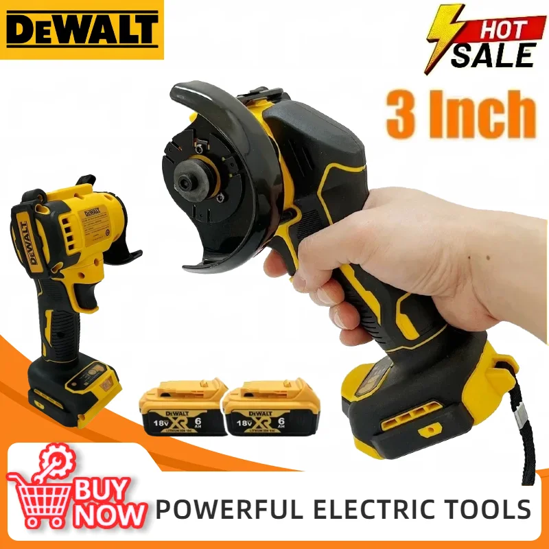 DeWALT 3-Zoll-Winkelschleifer Mini-Polier- und Schleifmaschine Elektrische Schneidwerkzeuge für 18V 20V Akku