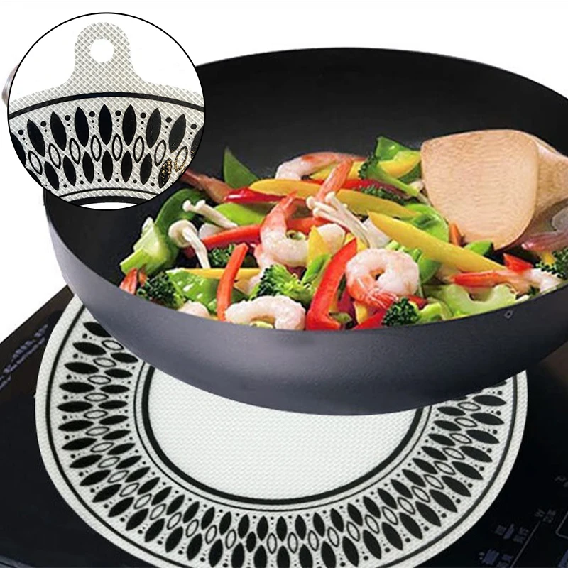 1 stove mat stove scratch protector suitable for induction furnaces, multifunctional silicone mat suitable for air fryer lining