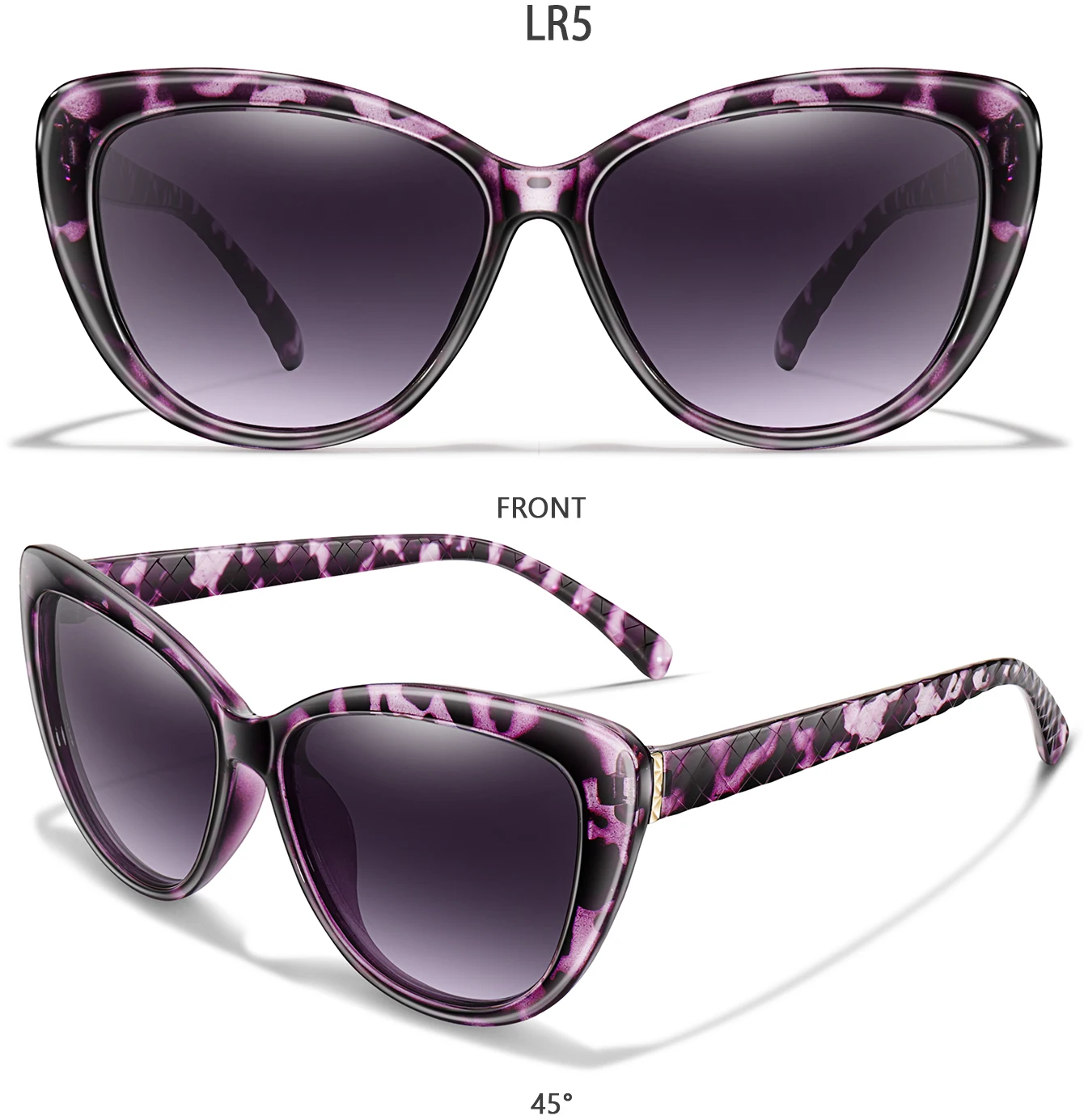 Vintage-Angelsonnenbrille für Männer und Frauen, lässige Retro-Rundbrille mit UV-Schutz, Outdoor-Sport, Laufen, Wandern mit BOX – Detail 8