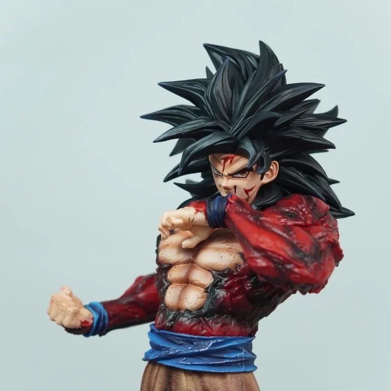 33CM/12.99in Anime Dragon Ball Z Ssj4 Goku Figure Battle Damage Super Saiyan 4 PVC Statue Collectible Model Toys Gifts view 4