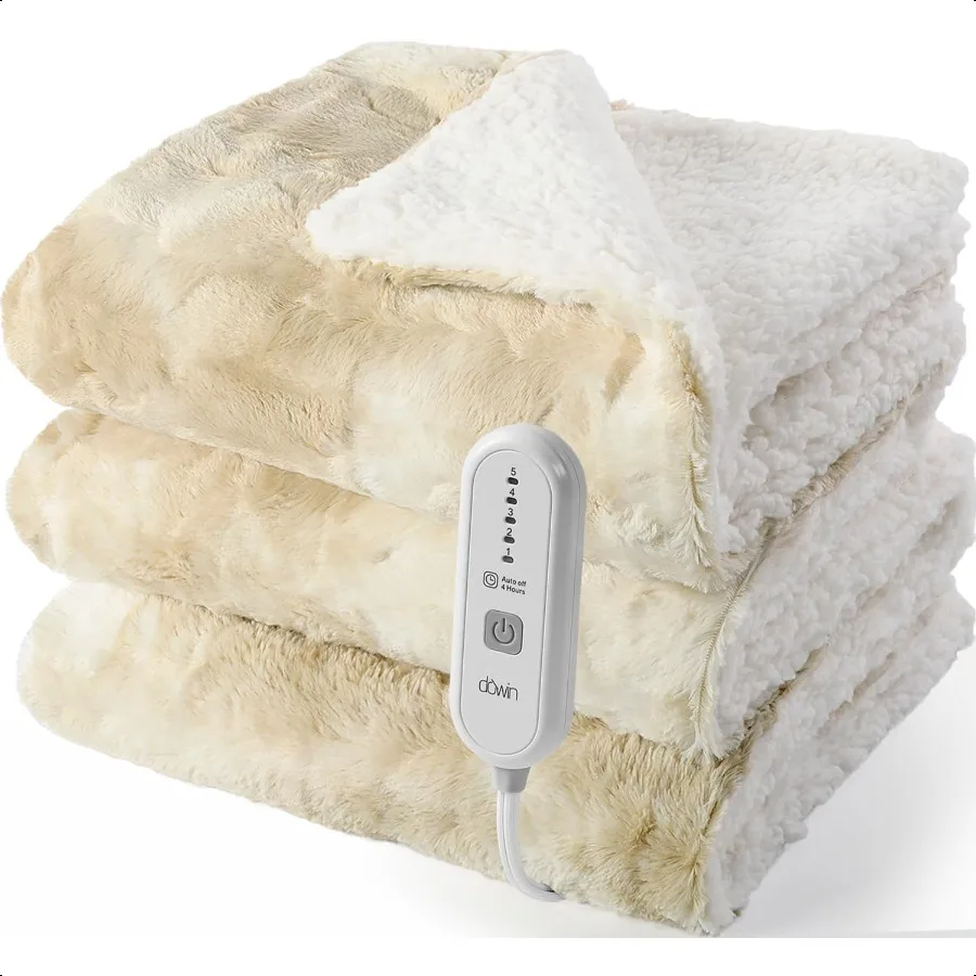 

Одеяло с подогревом Tie Dye Электрическое одеяло из искусственного меха 50x60 с 5 уровнями быстрого нагрева 4 часа автоматического выключения Сертификаты ETLFCC