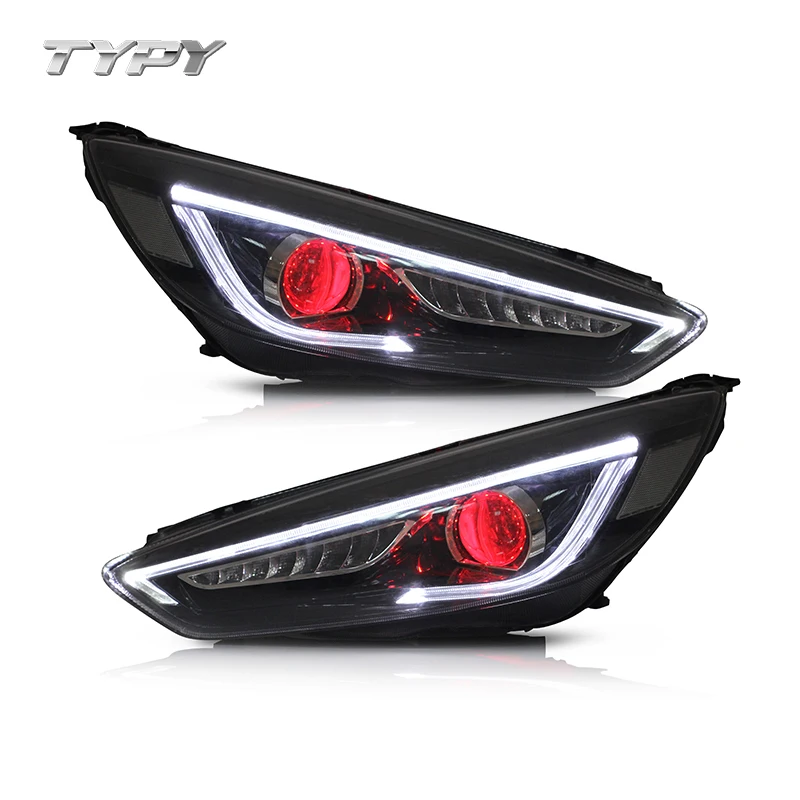 

Car LED Headlamp Sequential Turn Signal Plug And Play For Ford Focus 2015 2016 2017 2018 LED Head Lamp