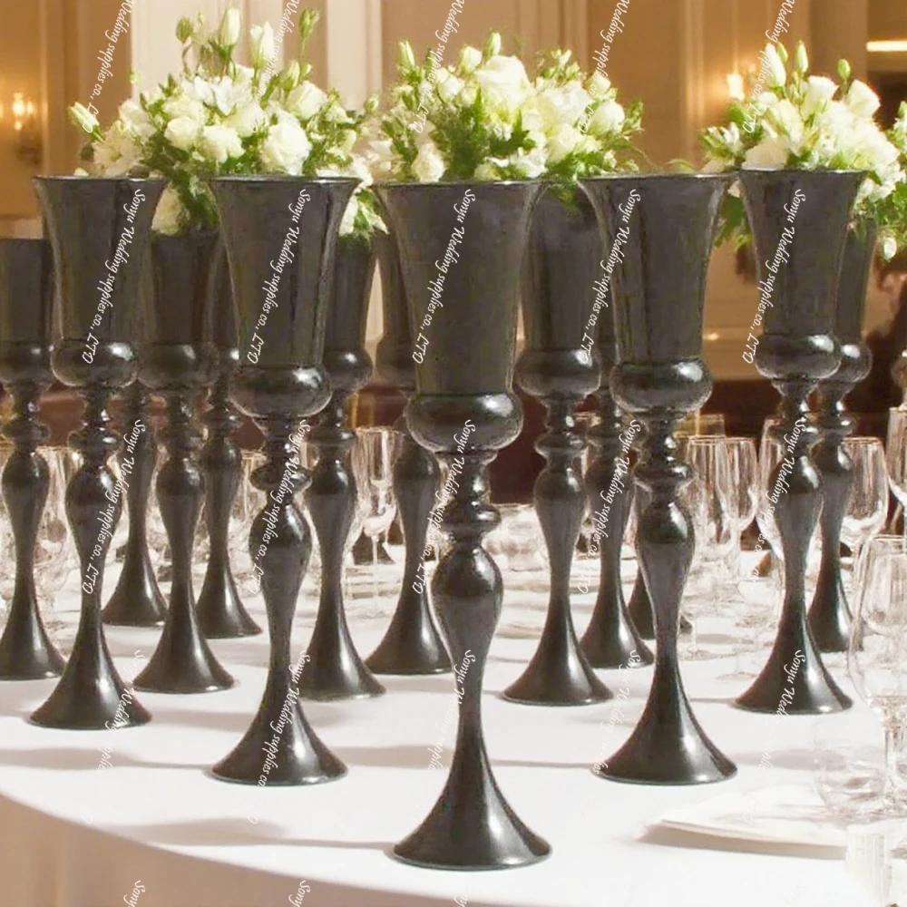 

10pcs)50cm-100cm)white/sliver/gold/Black Metal Vase Display Stand Wedding Decoration Centerpieces Artificial Flower Stand