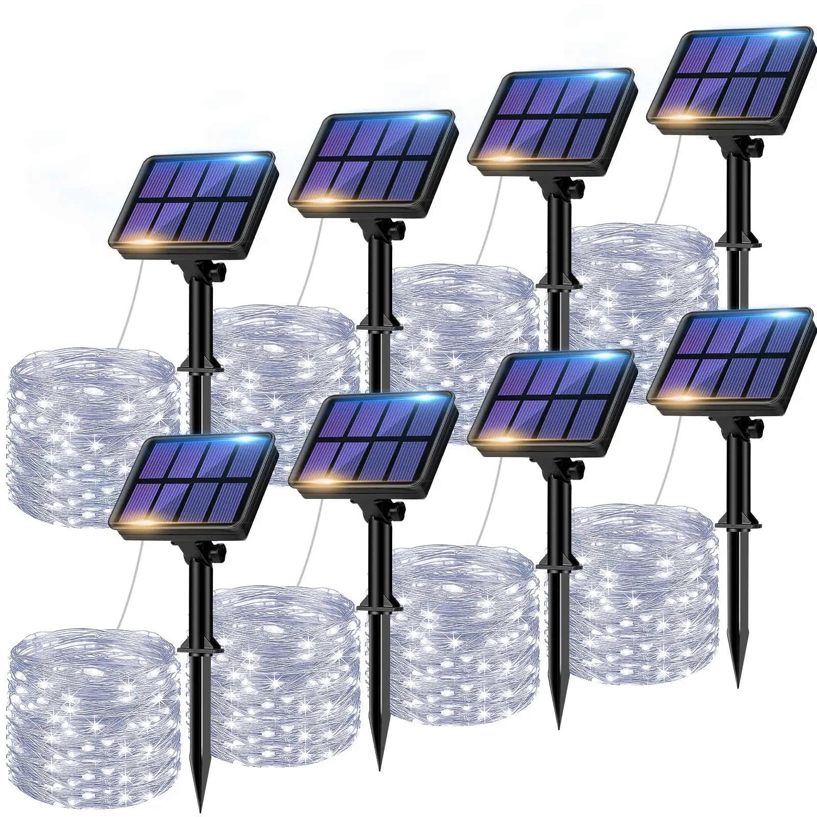 

8 Pack Solar String Light Outdoor Total 1600 LED 577FT Waterproof 8 Mode Solar Fairy Light for Tree Xmas Wedding Christmas Decor