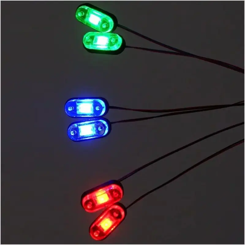 Multi Color High Brightness LED Marker & Warning Lights, Bracket Sold Separately, for Tamiya 1/14 RC Tractors Dump Trucks