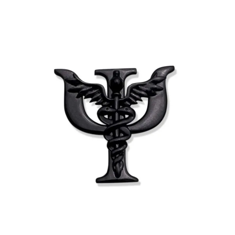 Harong New Psi and Caduceus Brooch Medical Pin Enamel Lapel Badge for Doctor Nurse Psychiatrist Jewelry Gift