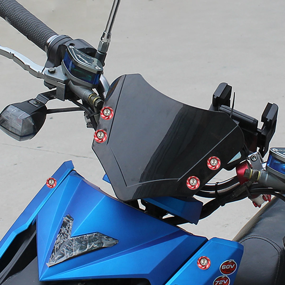 

20Pcs 6Mm Motorcycle License Plate Screws Aluminum Alloy High Strength Anti Rust for Bike Car Refitting Fastener