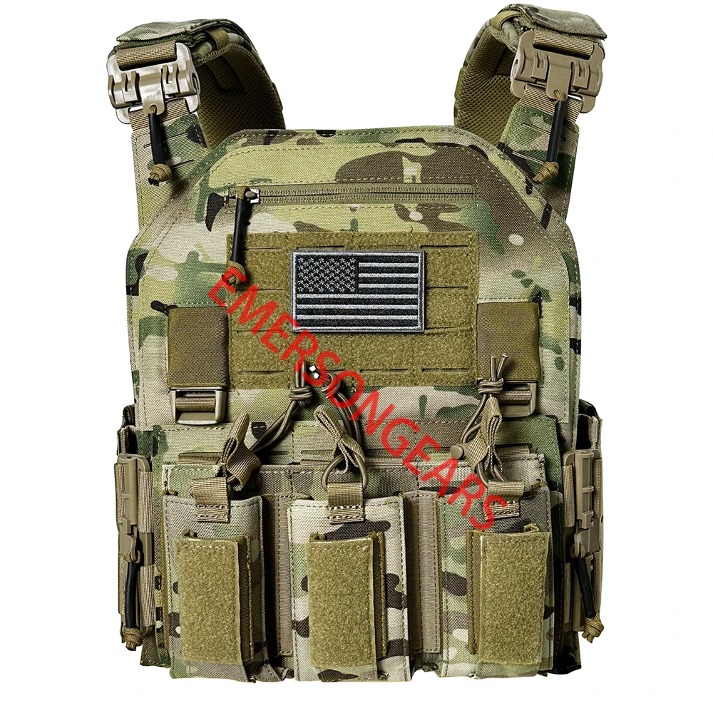 0305 Advanced 1000D Nylon Quick Release Modular Laser cutting Molle System Tactical Vest with Double Triple Magazine Pouch