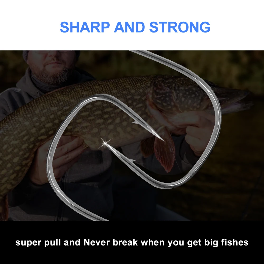 ESFISHING 좁은 배꼽 오프셋 후크 탄소강 낚시 후크 크랭크 웜 후크 부드러운 낚시 미끼 용 가시