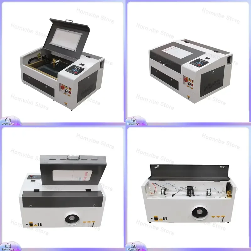 

40W CO2 Laser Engraving Machine 3040 Mini Desktop CNC Cutting Machine for Wood Acrylic Leather Fabric PCB with Air Assist and