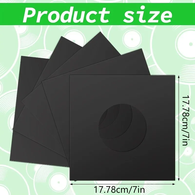 50/100pcs 7 Inch Vinyl Record Sleeves Paper Record Covers for Album Jacket Covers Collection Storage Dust and Scratch Protection