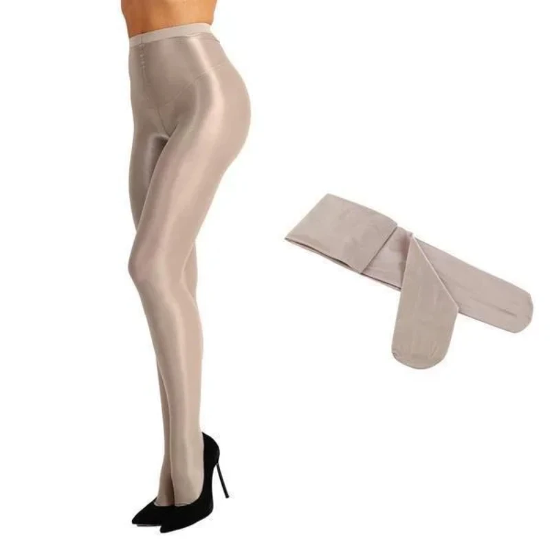 70D Pantyhose Women Control DS Shimmery Stretch Thickness Footed Silk Stockings Tights Dancer Nightclub Oil Shiny Leggings Socks