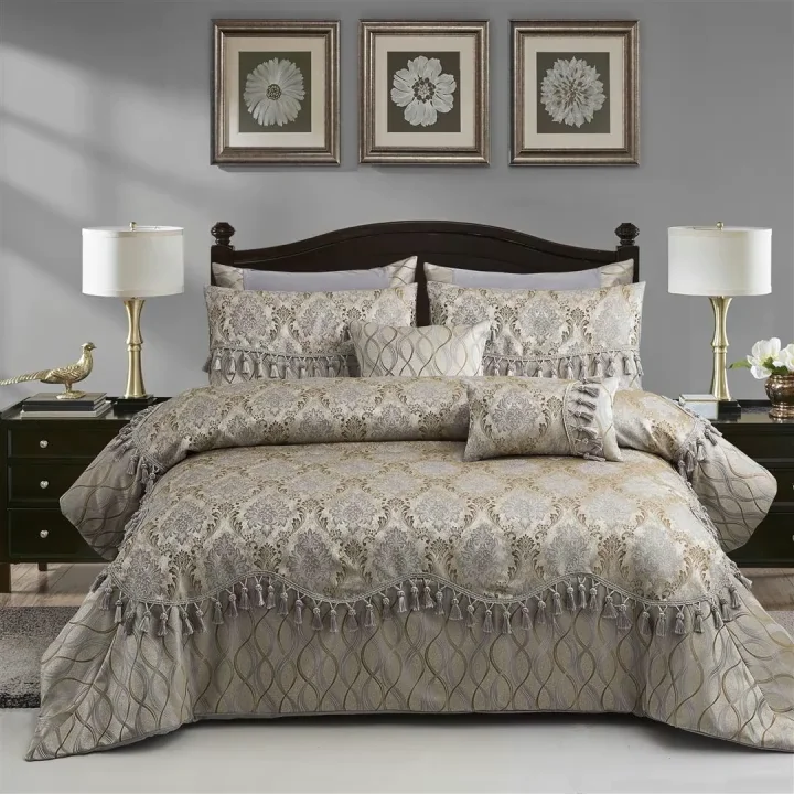 Dubai Luxury Jacquard Home Bedding Cover Factory New Design Bed Comforter Set