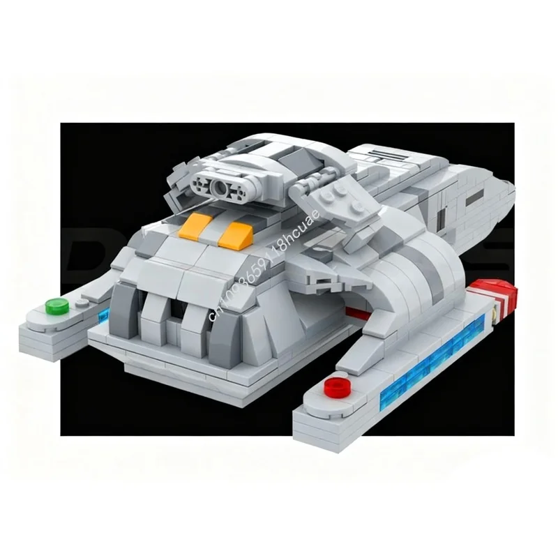 598 Stück MOC Donau Klasse Runabout Star Trek Deep Modell Weihnachtsgeschenke Bauspielzeug Blöcke Architektur DIY Kreative Idee Kinder