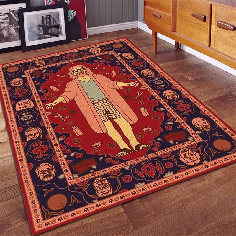 Lebowski Rug Dude Rug Famous Rug Mid Century Rug Popular Rug Salon Rug Decoration Custom Rug Floor Rug Area Rug Modern Rug