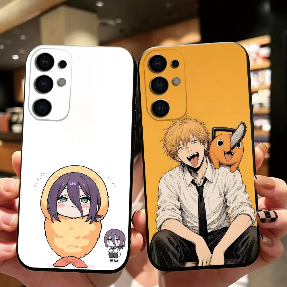 Anime Chainsaw Man  Phone Case Black Silicone Soft For Samsung S26,S25,S24,S23,S22,S21,S30,Ultra,Plus,Fe,Lite Gift