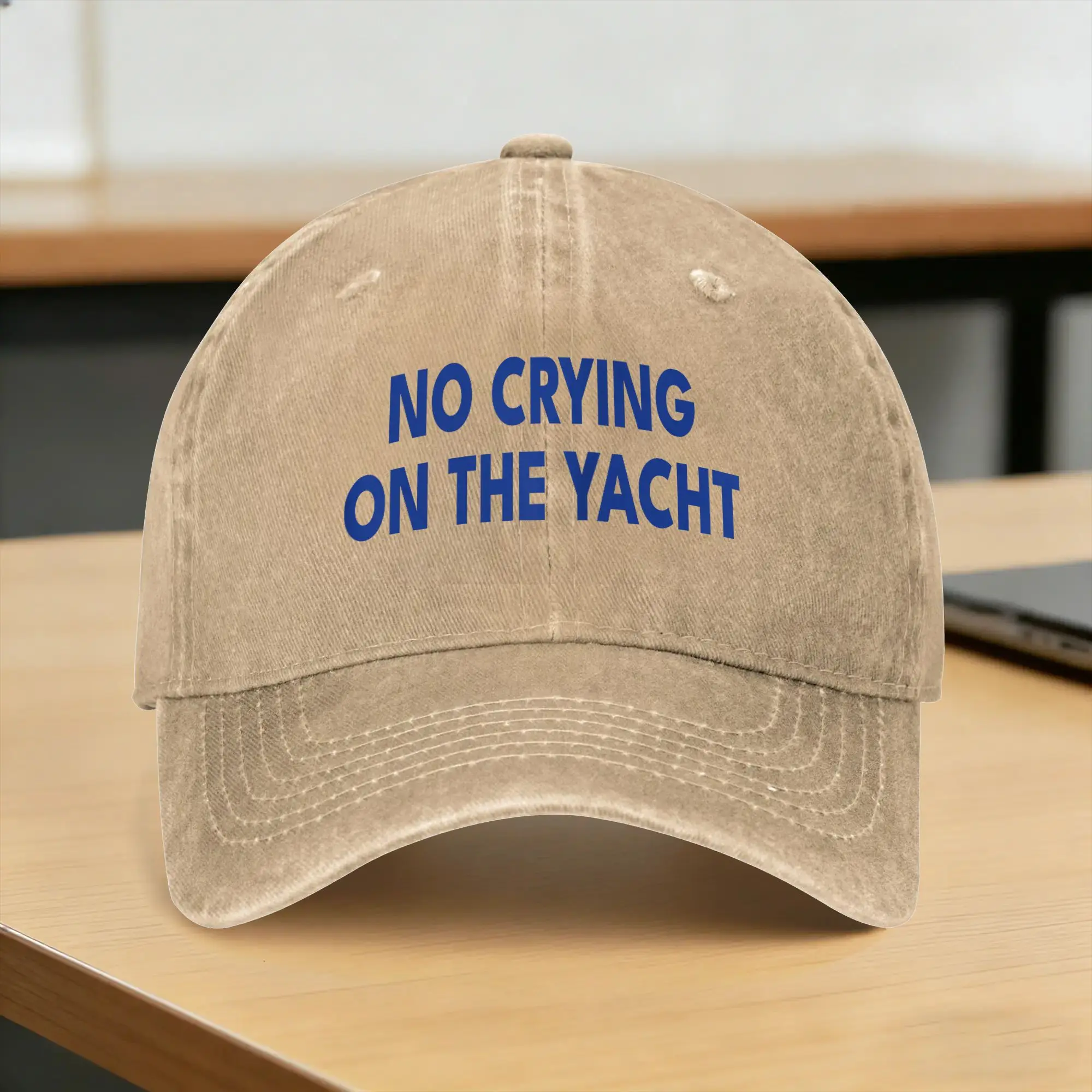 No Crying on The Yacht Funny Boating Sailing Casual Baseball Cap  Hiking Fishing Trucker Hat Spring High Quality Baseball Caps