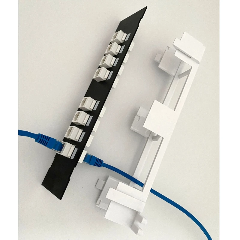 8-Port Cat6 Patch Panel with Wall Mount Bracket RJ45 Keystone Networking