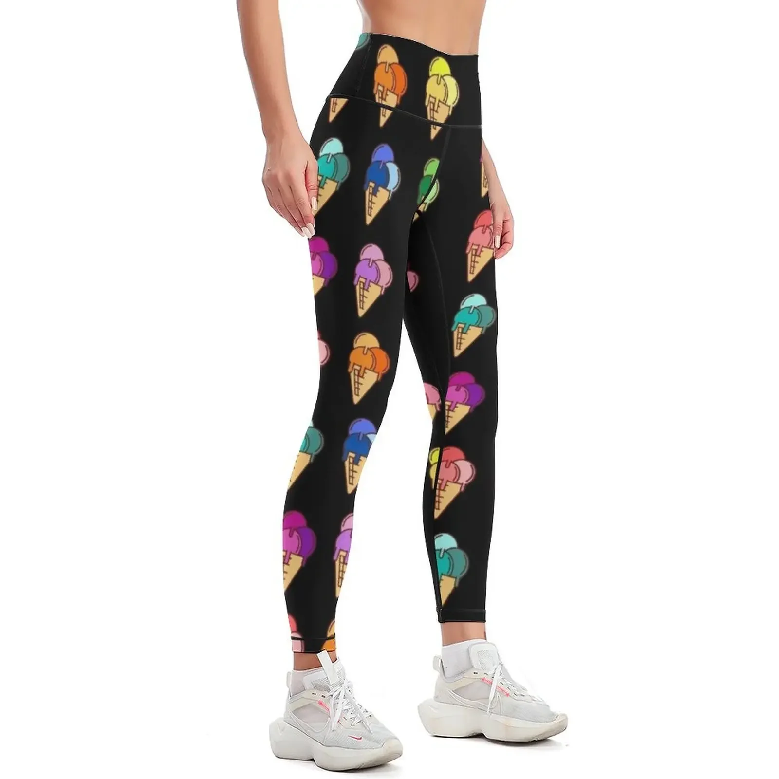 Ice cream Sticker pack Leggings gym pants Jogger pants sport legging Womens Leggings