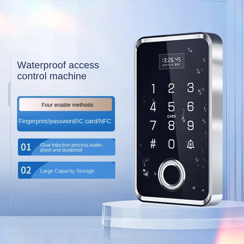 

Waterproof Fingerprint Access Control System Electronic Magnetic Lock Swiping Card Fingerprint Touch Password Machine