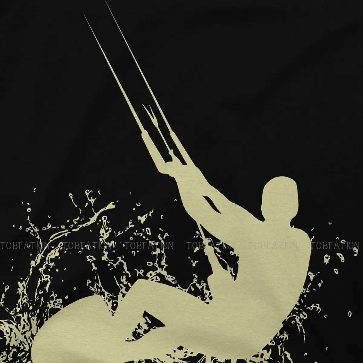 Water Sports Lover Kitesurfing Kitesurfers Tshirt Vintage Punk Men\'s Tees Tops Cotton Crewneck T Shirt