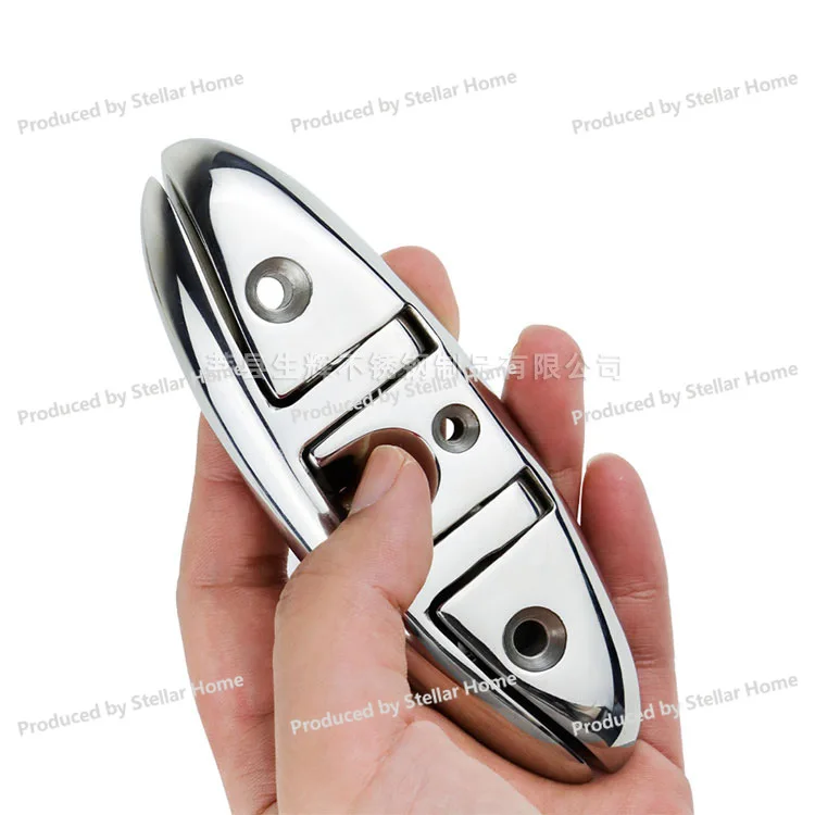 316 Stainless Steel Pull Cable Bolt, Folding Cable Bolt Yacht Marine Folding Handle Splint Mooring Column