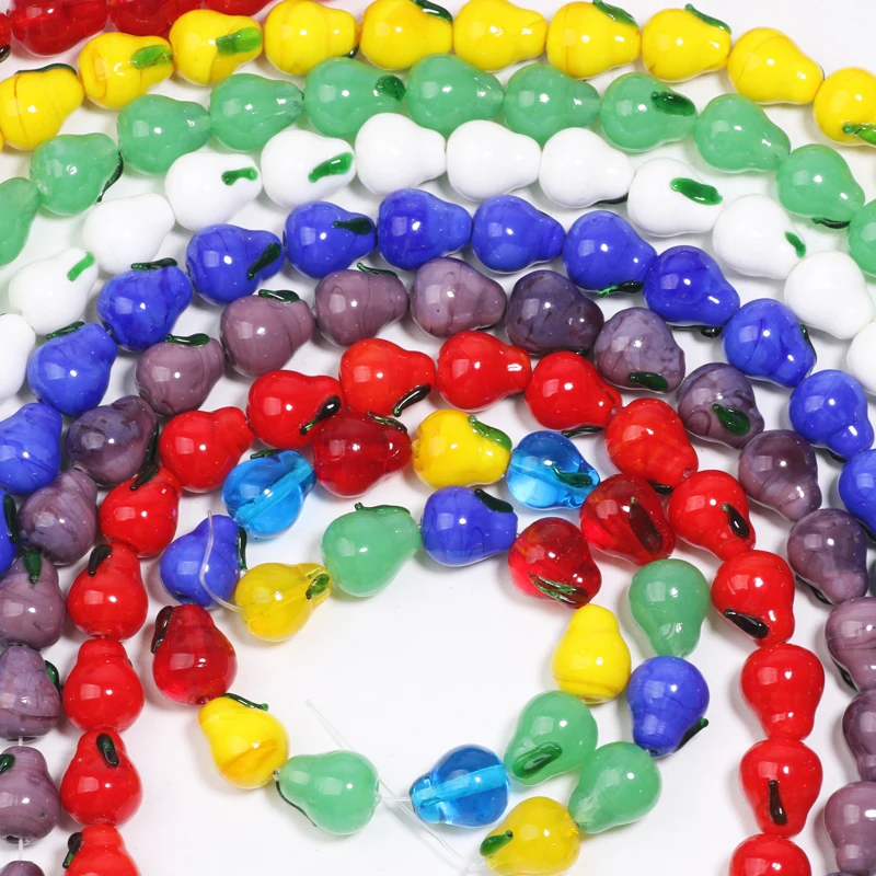 10 teile/paket Birne-förmigen Lampwork Glas Perlen Lose Spacer Perlen Für Schmuck Machen Diy Armband Halskette Ohrringe Dekor Liefert