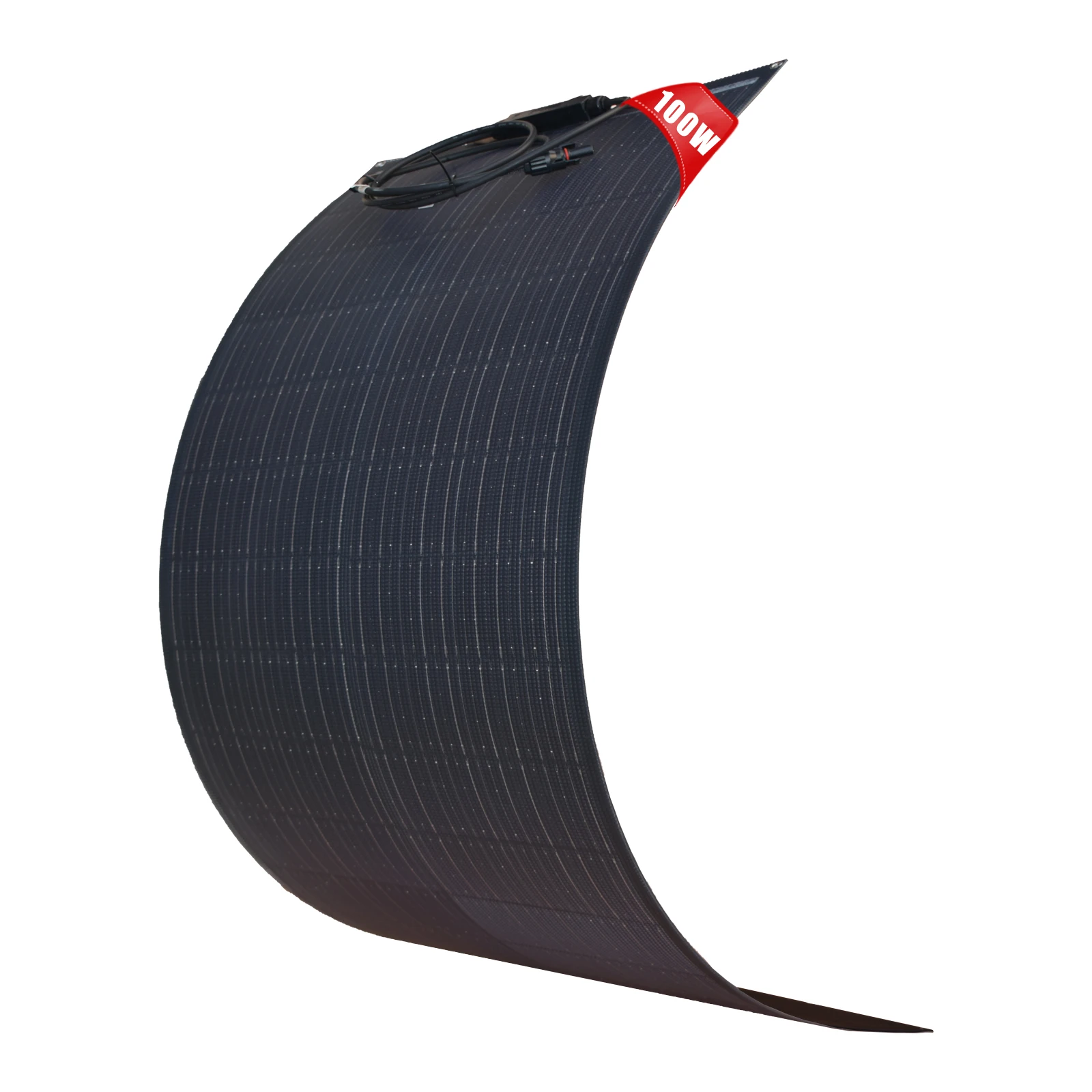 100W 200W ETFE Flexibles Solarpanel, 18V Effizientes Tragbares PV-Modell, Biegbares Monokristallines Solarpanel für Wohnmobile, Boote, Camping – Detail 2