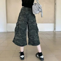 Lady Retro Fashion Baggy Capri Jeans Female High Waist Thin Denim Pants Girls Fashion Camouflage Straight Leg Trousers - Image 6