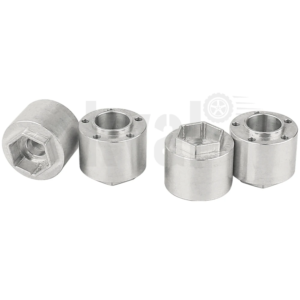 4pcs 12mm 5 Holes Five Hole Wheel Hex Hub Coupling Adapter Axle Aluminum Alloy for RC Car 1/10 1.9