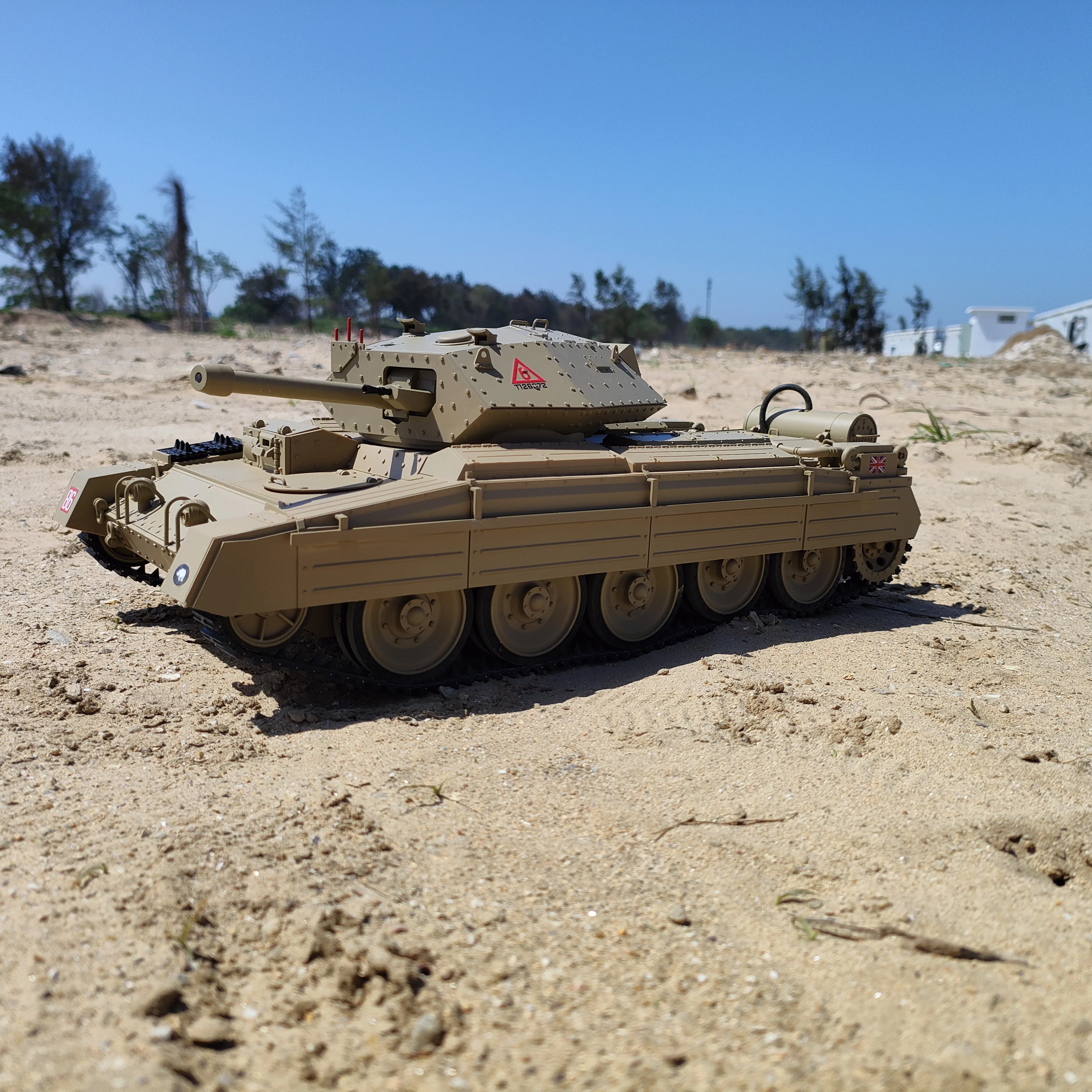 1:16 RC Tank UK Crusader G2078 Tank Model 2.4G Military Vehicle Remote Control Crawler Car Battle Tanks Model Hobby Toys RTR