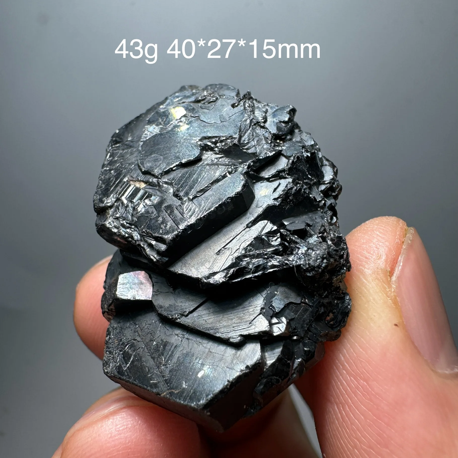 43g Natural Inner Mongolia Magnetite Mineral Specimen Crystal Quartz Healing Stone Desk Decor