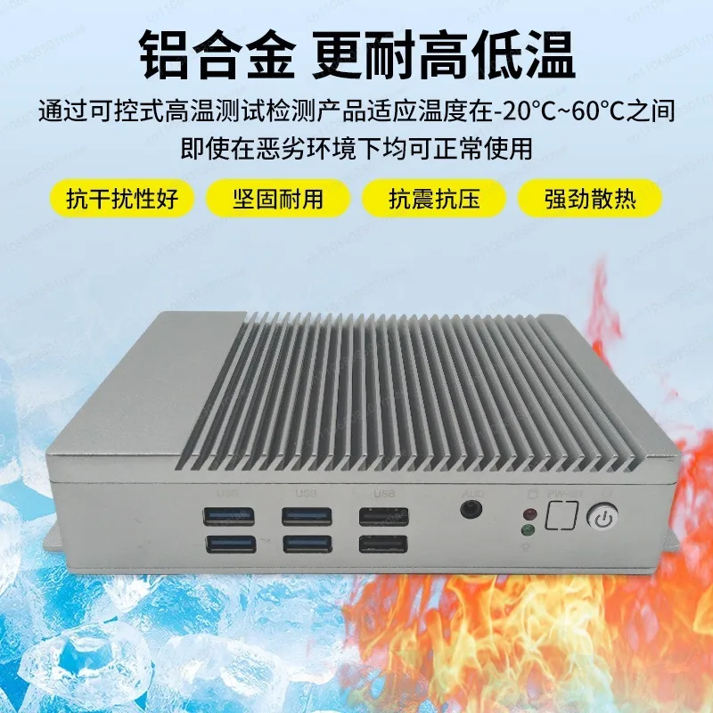 Mini PC N100 Quad Core Dual Network Remote Switch Embedded Fanless Industrial Control Host