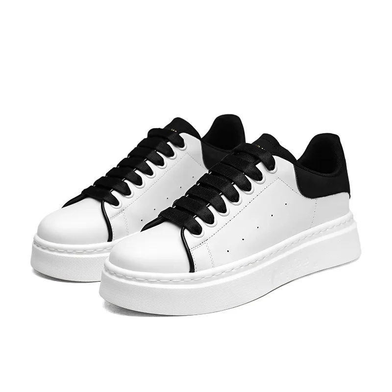 Trend High Top Sneakers Men's Non-slip Shoes Lace-up Splicing Flat Breathable Casual Fashion Teenage Student Walking Shoes