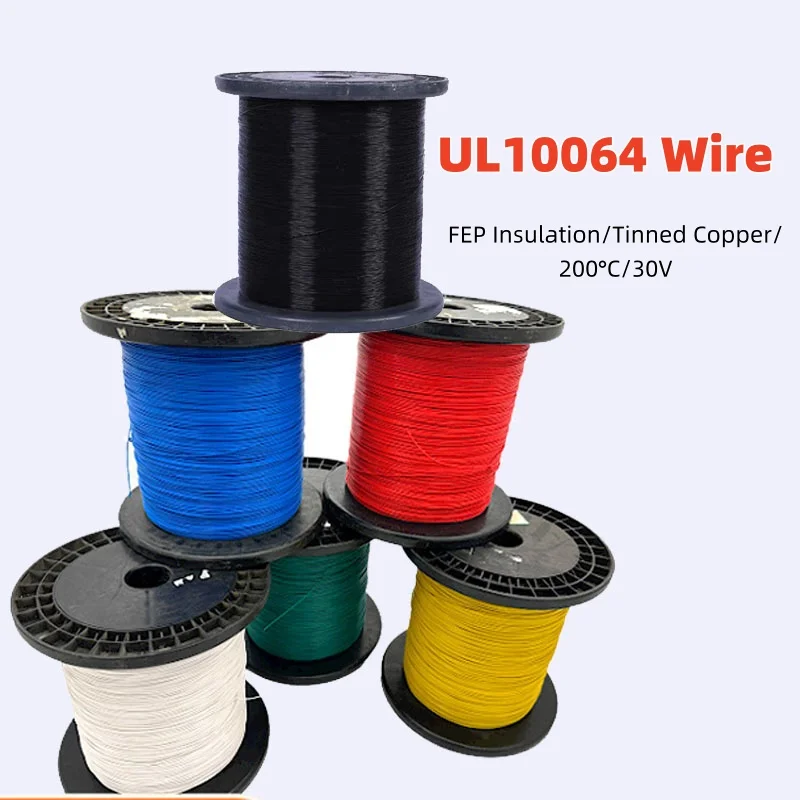 

10/20/50M UL10064 FEP Wire 26/28/30/32/34/36/40AWG Plastic Ultra Fine Micro Litz Wires Solder High Conductivity Copper Cable