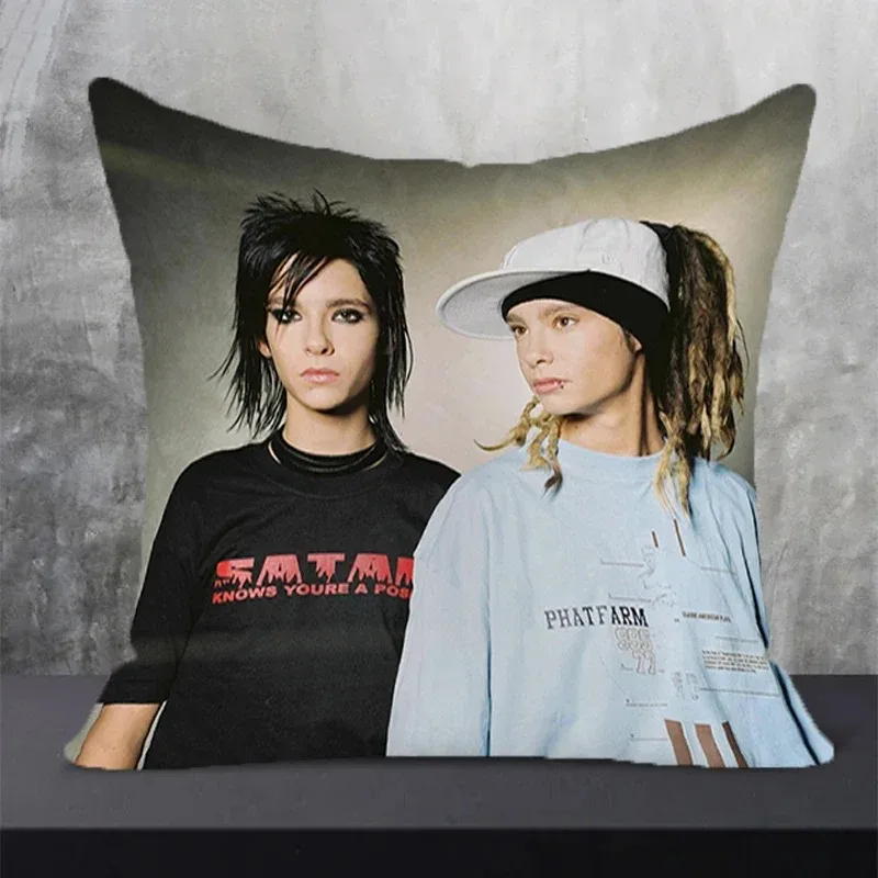 Tokio Hotel Pillow Covers Decorative Sofa Cushions Square Cushion Cover 45*45 Furniture  Printing Pillowcase