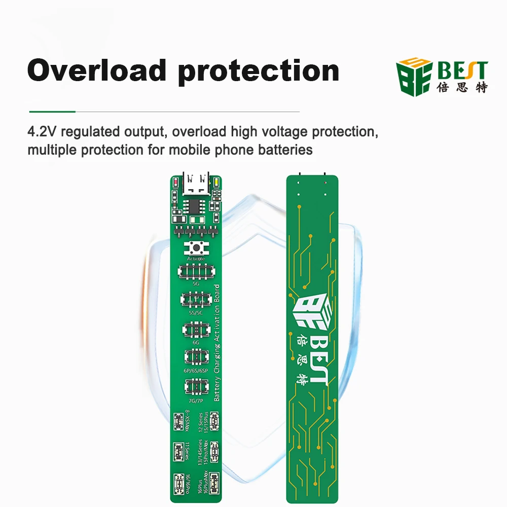 Battery Active Panel Fast Charge Detection Board For iPhone 5g-8-13p-15Pro-16plus-16 Pro Max Samsung Android Phone Activation