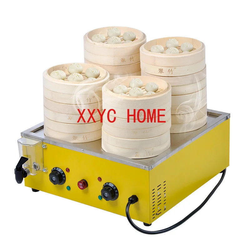 Steamed Buns Machine 4 Holes Electric Steamer Steaming Dumpling Furnace Desktop Automatic Pot for Steaming Food 220V