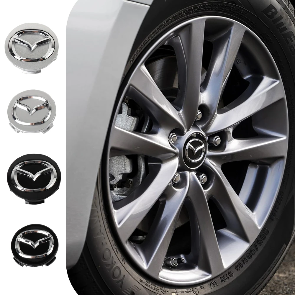 56mm 3D Car Wheel Center Caps Tyre Rim Hub Badge Stickers for Mazda 2 3 5 6 Axela Atenza Speed 6 CX-3 CX-4 CX 5 CX-7 CX-8 CX-9