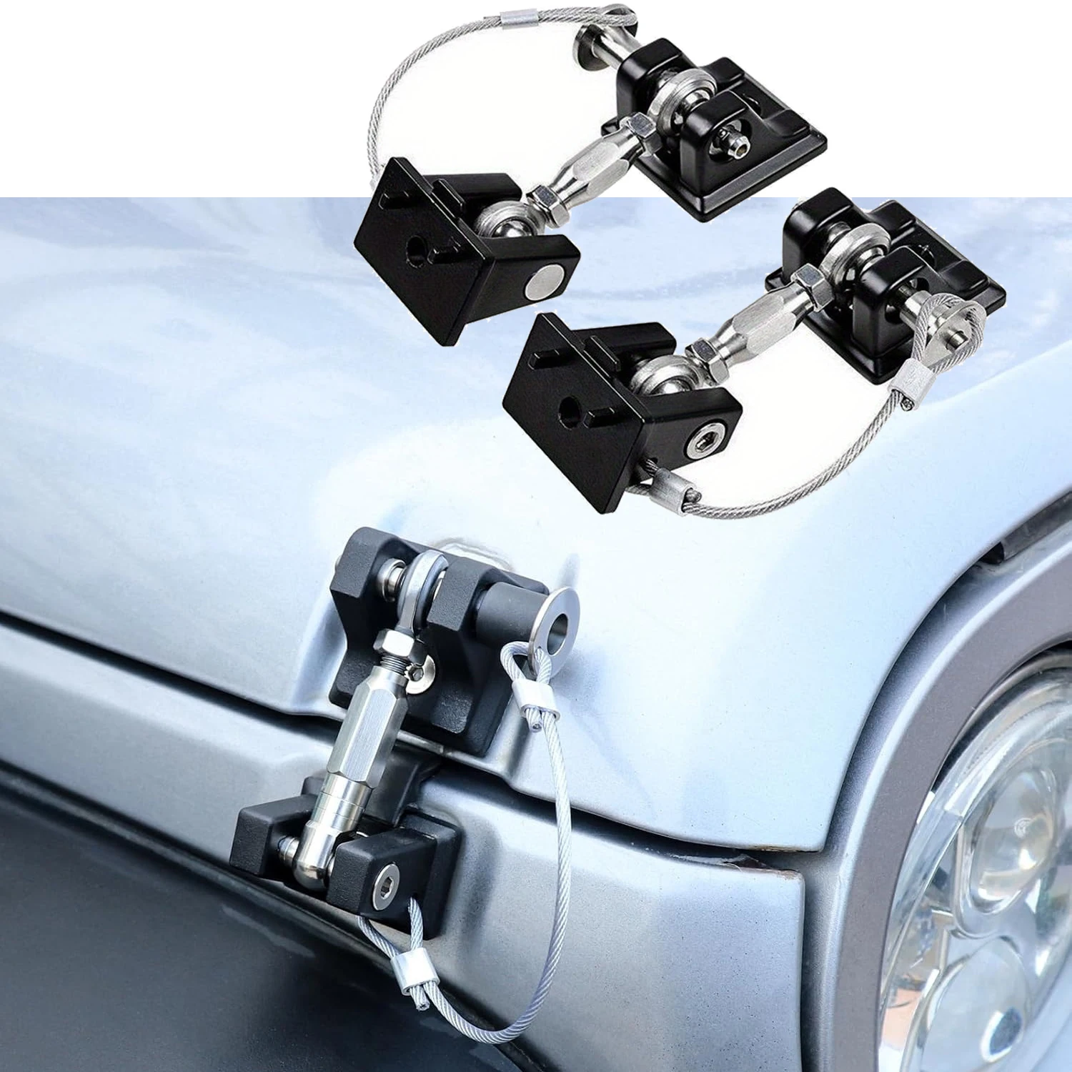 

Car Exterior Metal Retro Style Hood Latch Lock Catch, for Jeep Wrangler JK JKU 2007-2017 JL JLU 2018-2025 Gladiator JT 2020-2025
