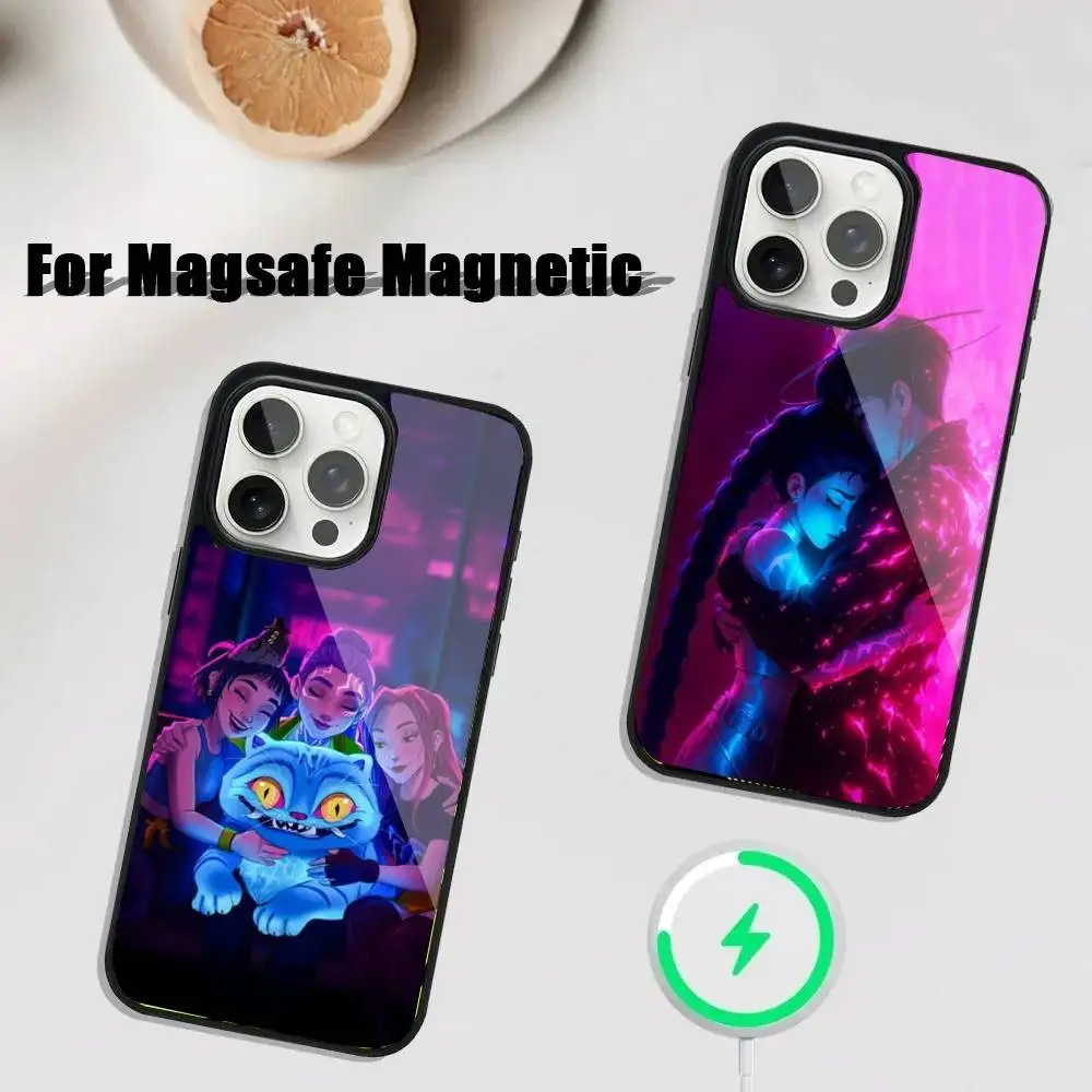 

D-Demon H-Hunters KPOP Phone Case For iPhone 17,16,15,14,13,12,11,Pro,Max,Plus,Mini,SE4,E Magnetic Magsafe Wireless Charging