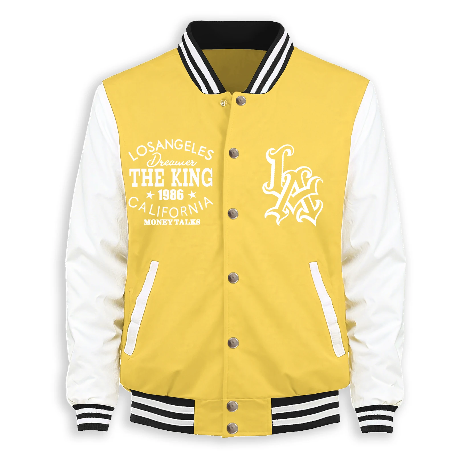 

Мужская куртка с принтом California Of The King 1986, свободная бейсбольная майка в стиле хип-хоп, флисовые пальто на пуговицах, унисекс, осенняя повседневная одежда