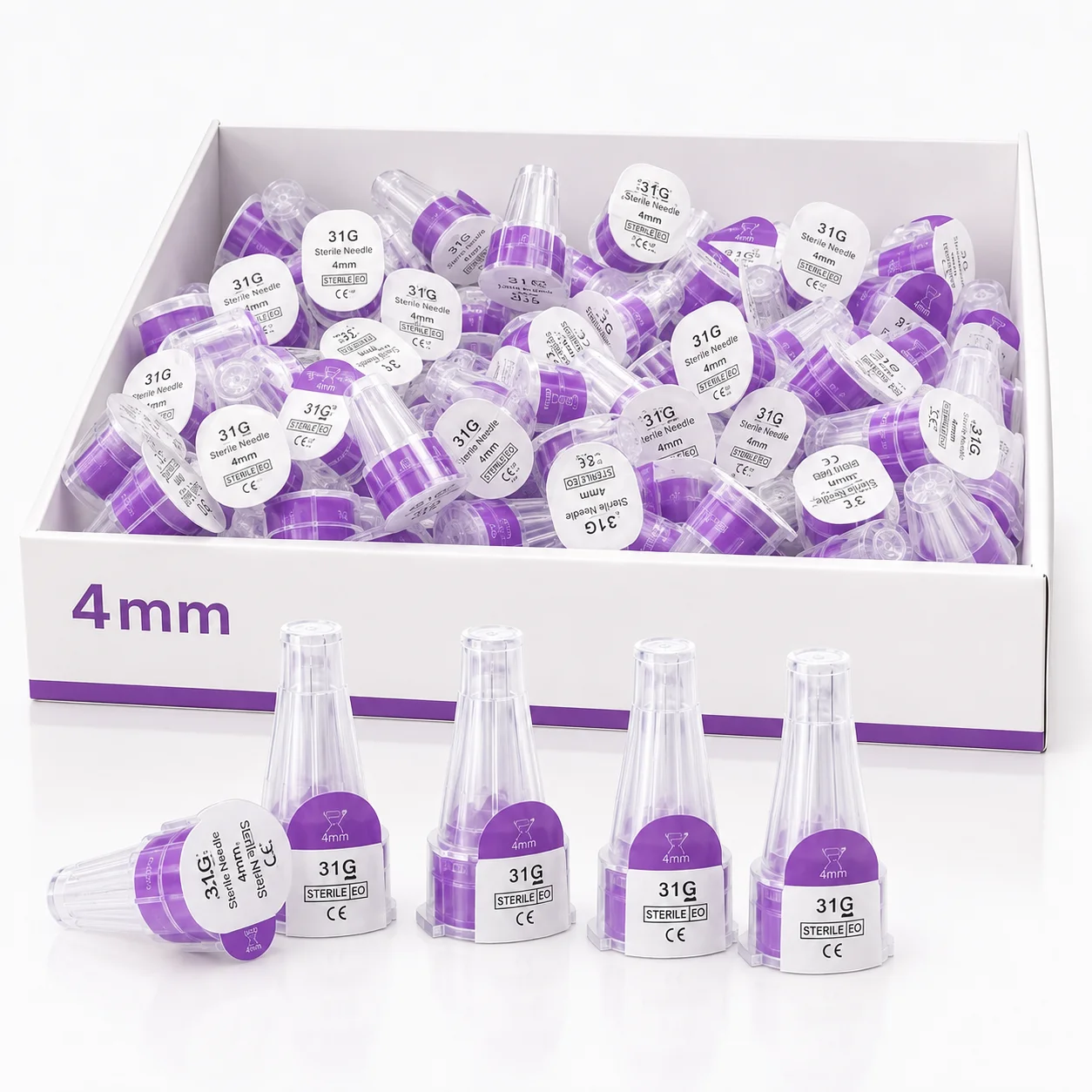 Wegwerp-insulinepennalden 4/5/6/8mm Universeel voor insuline-injectiepennen Steriel voor eenmalig gebruik Fijne naaldaccessoires