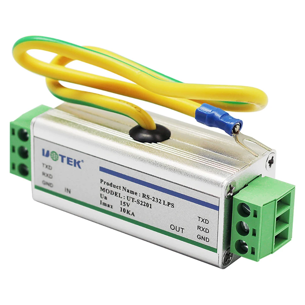 UOTEK الصناعية الصف RS-232 صواعق عازل الضوء RS232 وحدة العزلة المستوى 4 عرام حامي Imax 10KA UT-S2201