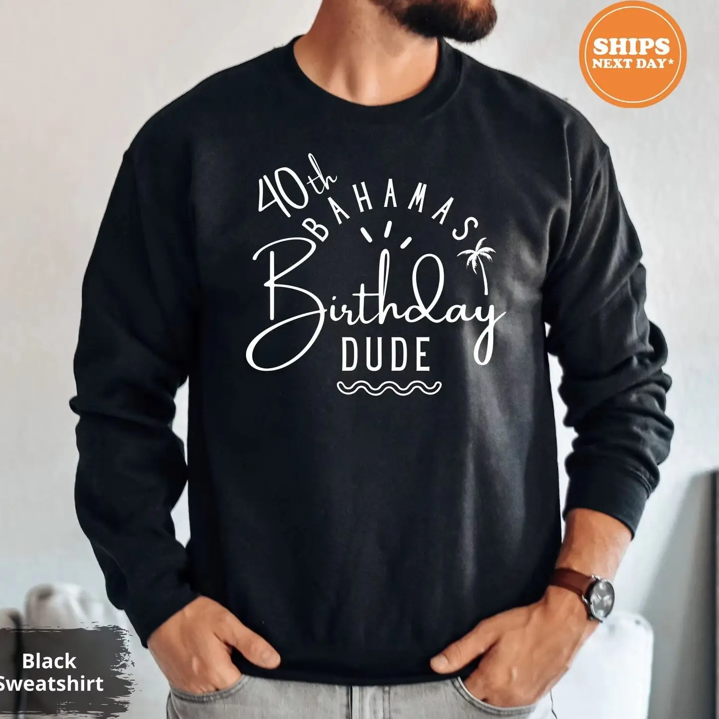 

Unisex Custom Birthday Name Years Sweatshirt Men Women Matching Birthday Sweater Comfortable Design Your Birthday Outfit Gifts